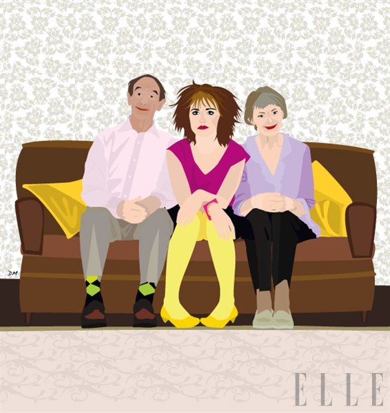 Iz Elle arhiva: "Na pomoč: stara sem 30 in moji starši se ločujejo!" (foto: Ilustracija Dunja Mantel)