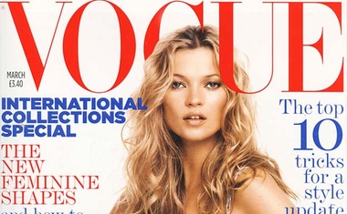 Kate Moss že tridesetič na naslovnici Voguea