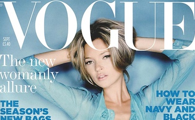 Kate Moss že tridesetič na naslovnici Voguea