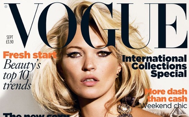 Kate Moss že tridesetič na naslovnici Voguea