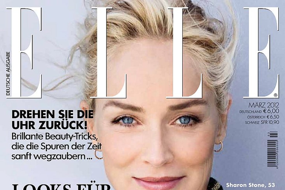53-letna Sharon Stone na naslovnici nemške Elle.