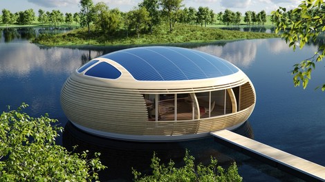 Popolnoma ekološka hiša na vodi
