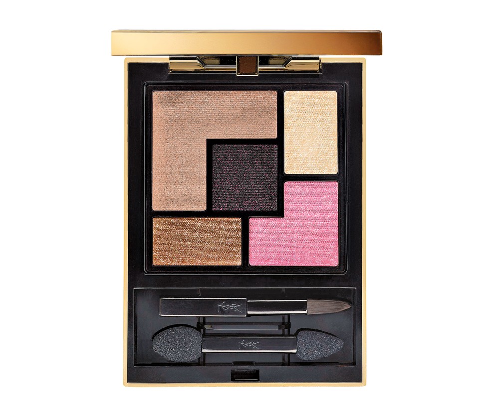 Skladna paleta petih senčil za oči Couture Palette Collector, YSL, ki ustvarja moderno napetost, žarečo med črno in rožnato, je …