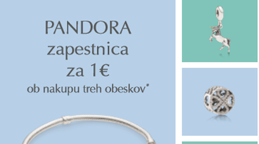 Zapestnica Pandora že za 1 euro (foto: Promo)