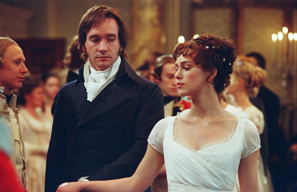 10. Pride & Prejudice Z Keiro Knightley in Matthew Macfadyen. MACFADYEN.