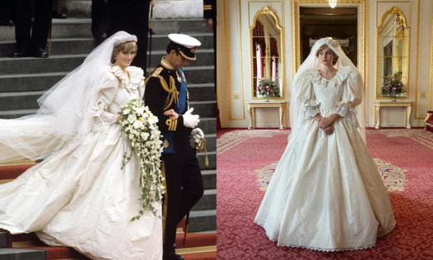 Poročna obleka princese Diane je ena izmed najbolj prepoznavnih oblek na svetu.