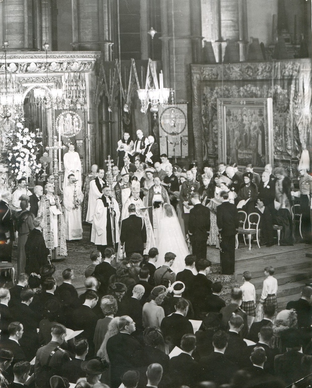 Poroka se je odvila leta 1947 v Westminstrski opatiji.
