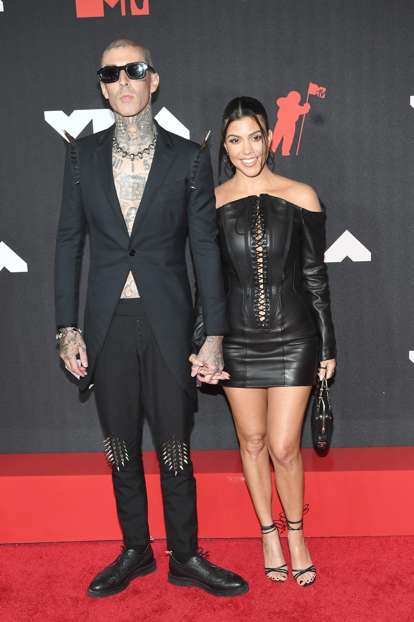 Kourtney Kardashian in Travis Barker