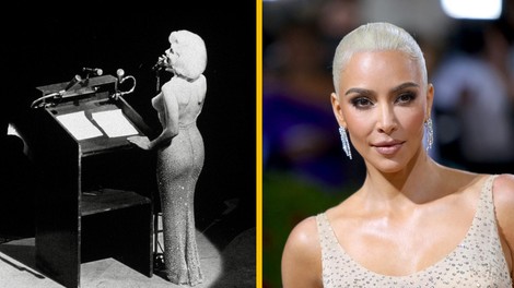 (FOTO) Kdo je obleko nosil bolje: Marilyn Monroe ali Kim Kardashian?