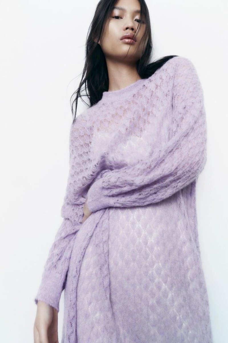 Zara predstavlja čudovito polprosojno pleteno obleko, ki je to pomlad ne boste želeli sleči (foto: promocijsko gradivo)