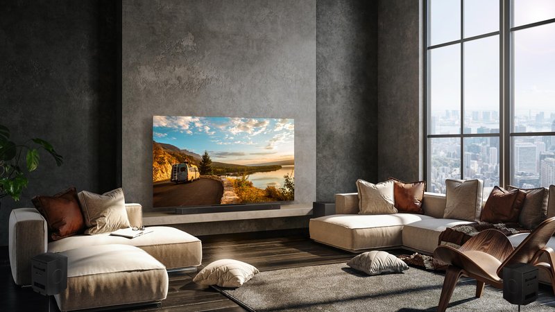Ste kdaj pomislili, da bi svoj dom dekorirali s televizorjem? Poglejte, kako čudovito lahko ta nadgradi prostor (foto: Samsung)