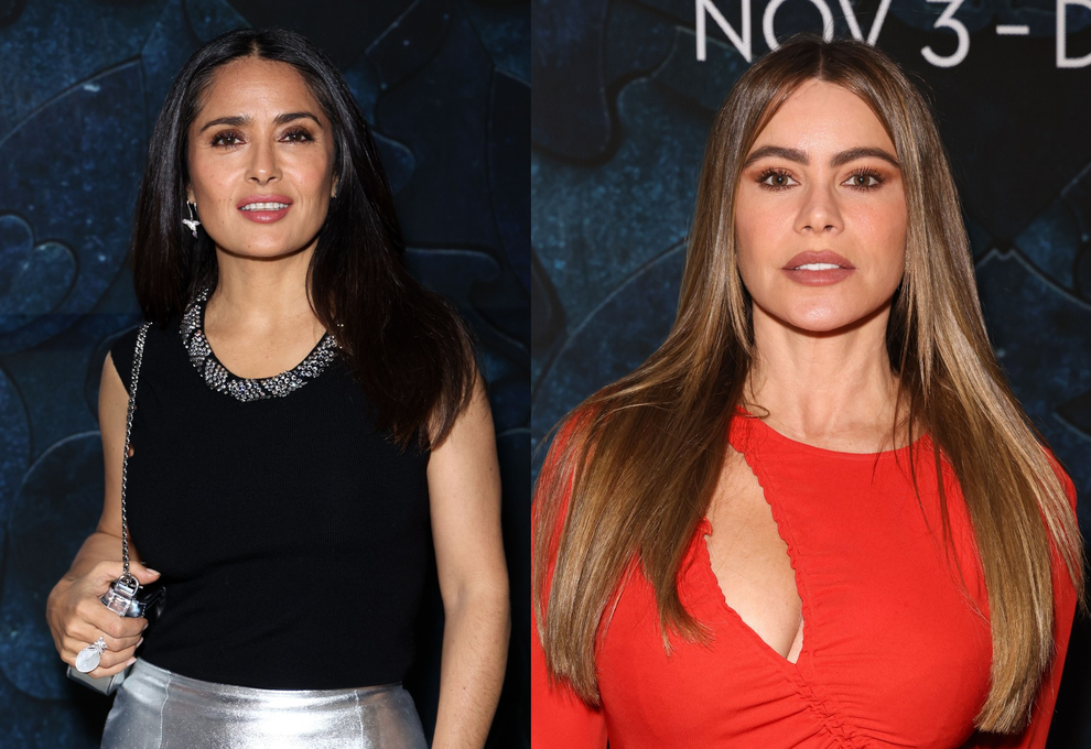 Salma Hayek je prišla podpret svojega brata Samija na otvoritev njegove razstave Frequency, ki je bila nedavno v Christie's na …