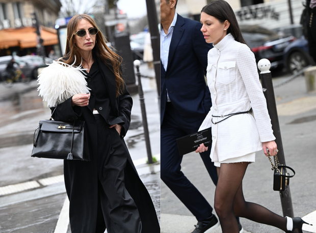 Črno-bela: Najlepši videzi s pariških tednov mode, ki jih lahko poustvarite za elegantno pomlad
