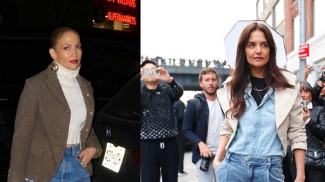 Jennifer Lopez ali Katie Holmes: Katera bolje nosi priljubljen modni kroj širokih hlače?