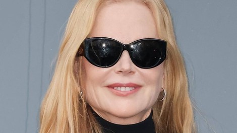 Nicole Kidman Balenciaga črna dolga obleka