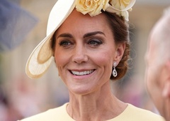 Kate Middleton v masleno rumeni: modna poezija na kraljevski vrtni zabavi