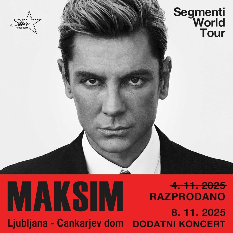 Če ste zamudili vstopnice za prvega, imate novo priložnost – potrjen dodatni koncert Maksima Mrvice v Ljubljani! (foto: Promocijsko gradivo)