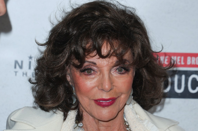 Joan Collins rdeča preproga muzikal The Producers