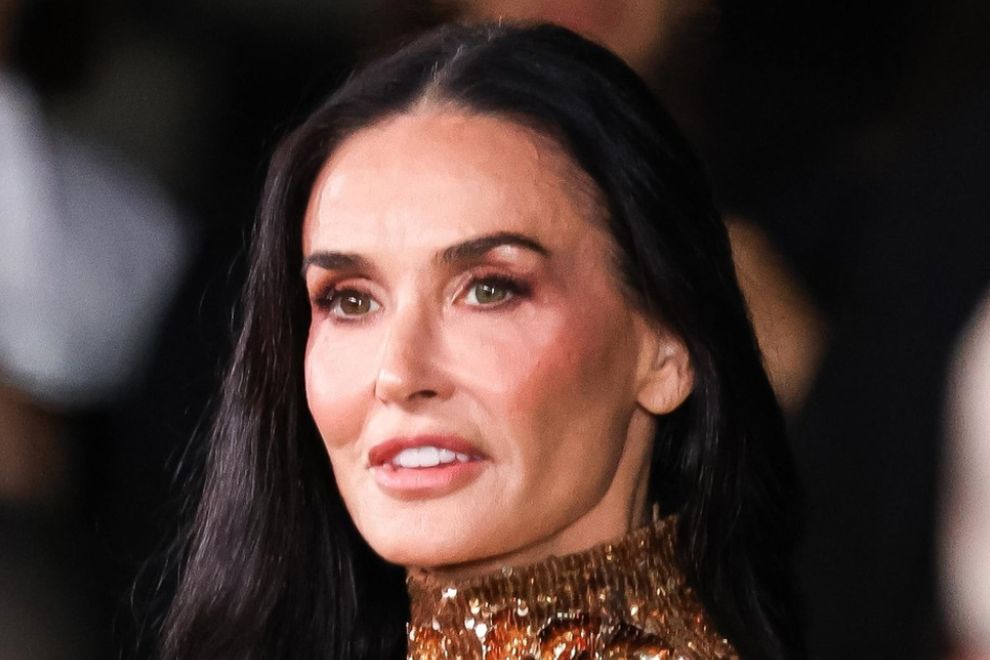 Demi Moore zlata obleka Gucci teden mode Milano