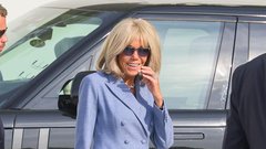 Brigitte Macron pariški teden mode Dior kavbojke