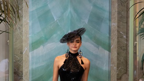 CRAIG COATES COUTURE with JULZZALLURE headpiece