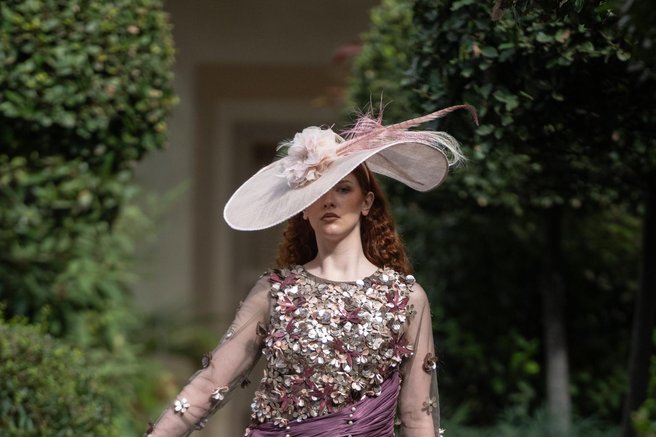 DESIGNZ BY MINAAZ with HATITUDE COUTURE BY GWENDOLYN GLEASON headpiece