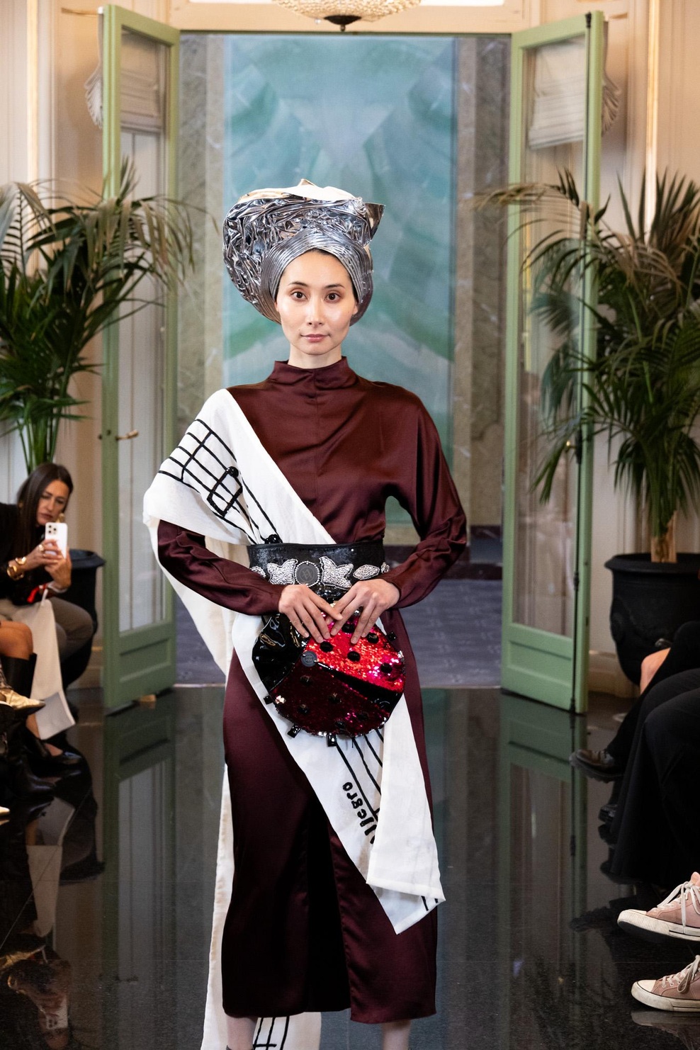 TAMARA VON ARX (SWISS COUTURE) accessories with ANGELINA SWANN headpiece