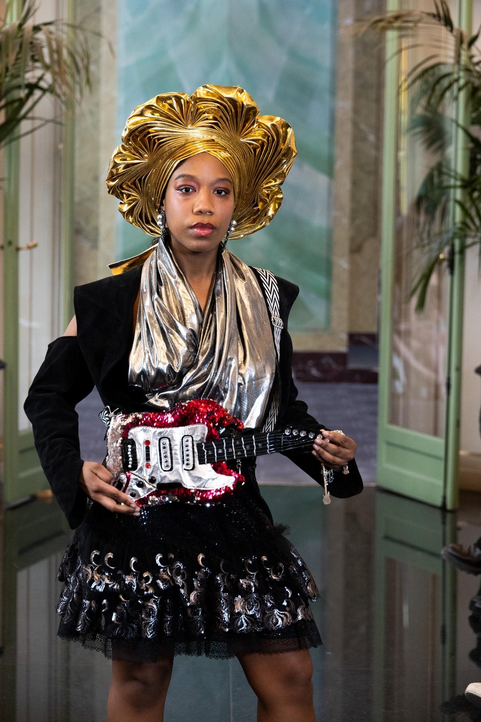 TAMARA VON ARX (SWISS COUTURE) accessories with ANGELINA SWANN headpiece