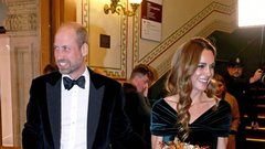 Kate Middleton žametna zelena obleka