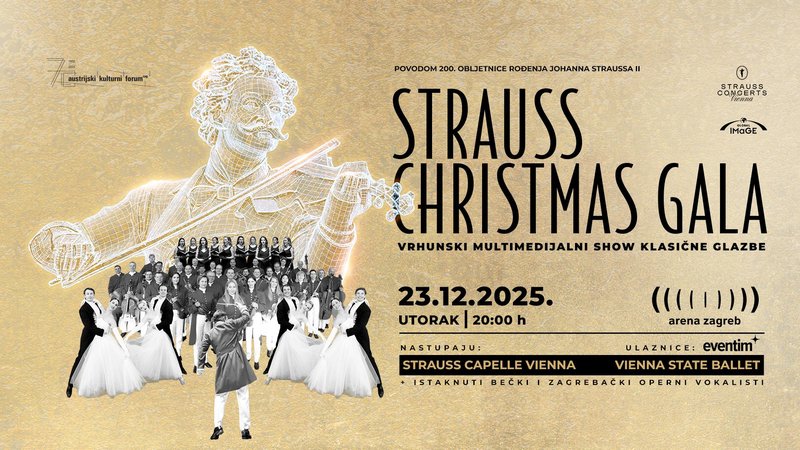 Znameniti praznični spektakel z Dunaja, ki ga ne gre zamuditi – Strauss Christmas Gala prvič v Zagrebu!