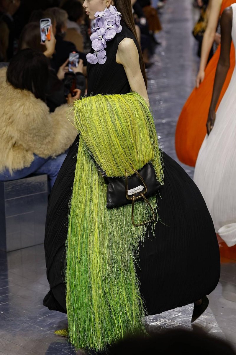 Pariški teden mode Modna revija Dior zelena torba