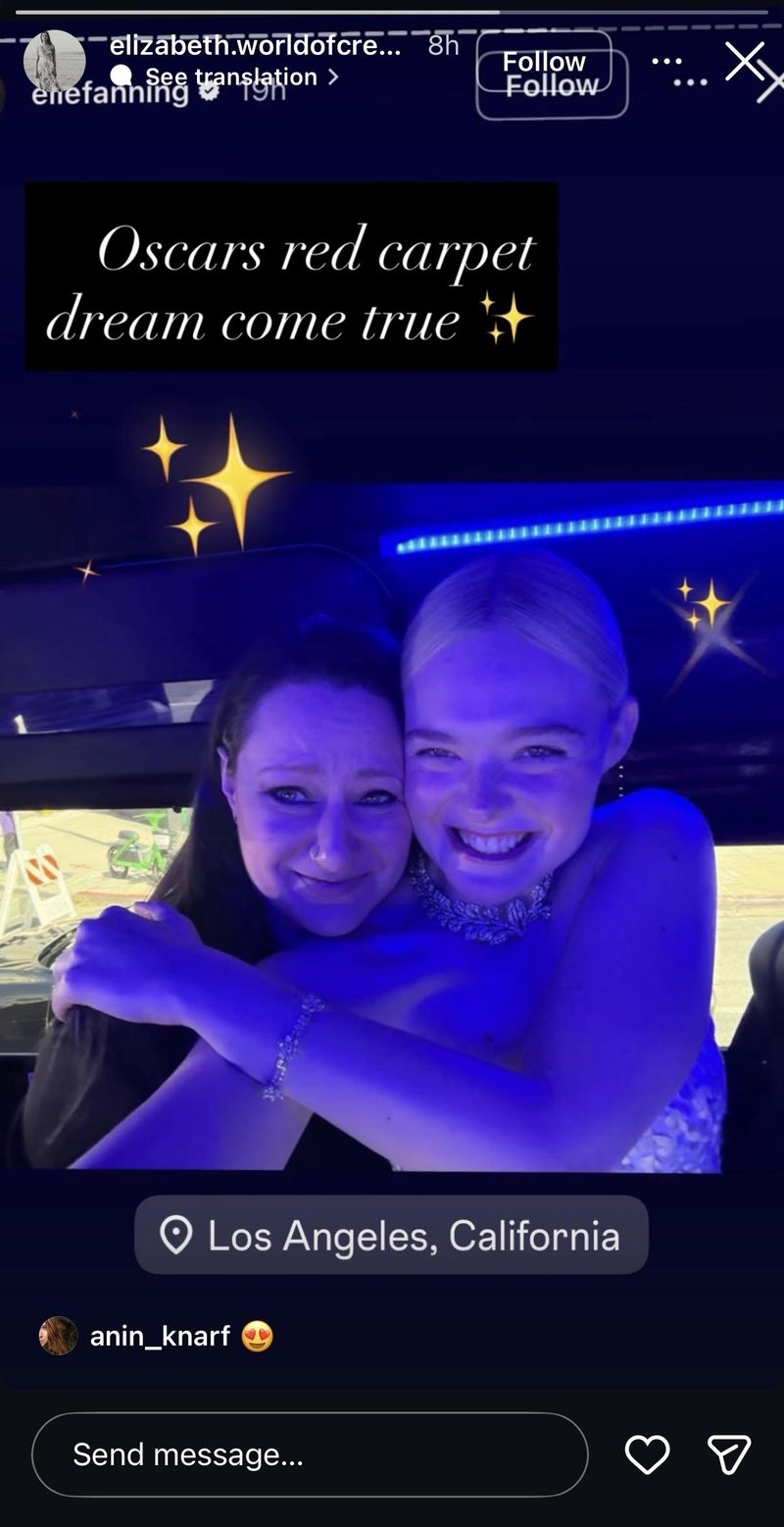 Slovenka v ozadju ene najbolj opaznih oblek na oskarjih: v njej blestela Elle Fanning