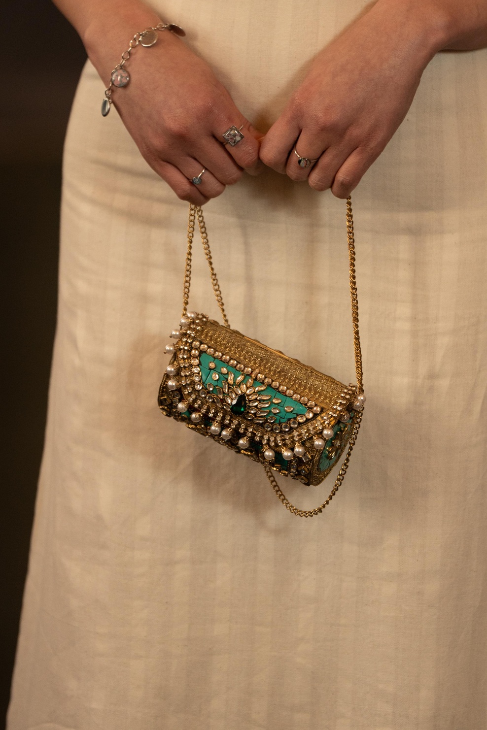 INDUS THREADS Bag With JIWYA Clothing & URBAN DIAMONDS Jewelry.