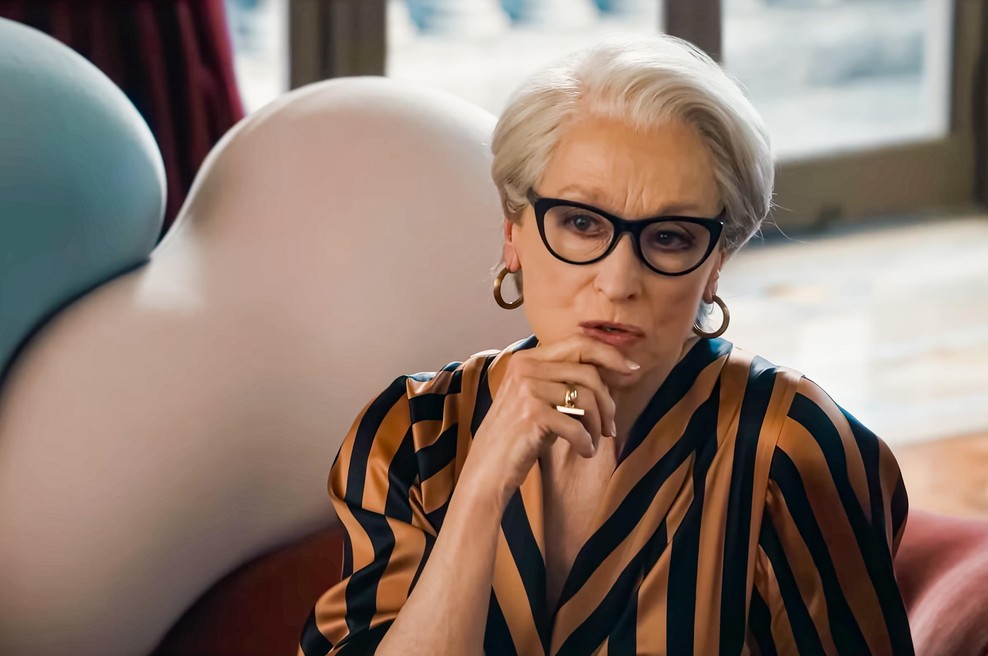 Hudičevka tokrat ni v Pradi, ampak v Chanelu: Meryl Streep na promociji filma v čudoviti kreaciji Matthieuja Blazyja (foto: Profimedia)
