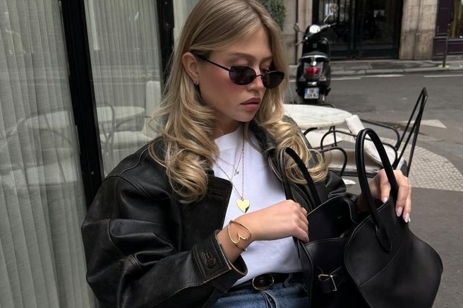 outfit ideje, jeans, bela majica