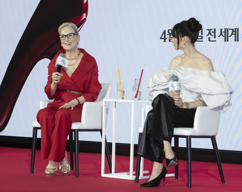 Meryl Streep Hudičevka v Pradi stajling moda obleka