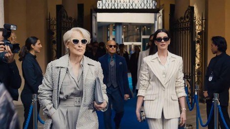 Meryl Streep Hudičevka v Pradi stajling moda obleka