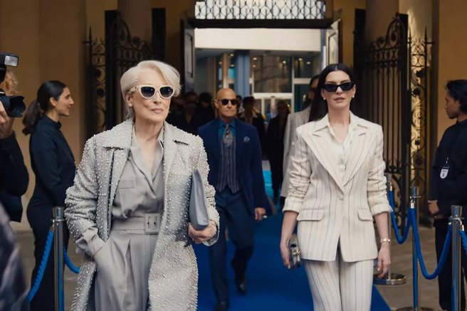 Meryl Streep Hudičevka v Pradi stajling moda obleka