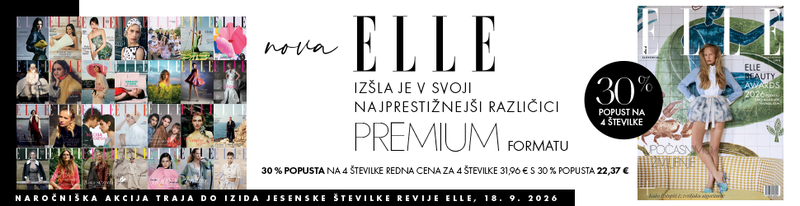 Ob novem poglavju revije ELLE vam podarjamo 30 % popust na letno naročnino