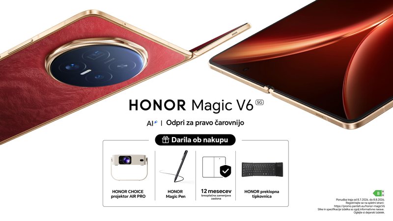 HONOR Magic V6 odslej tudi v Sloveniji