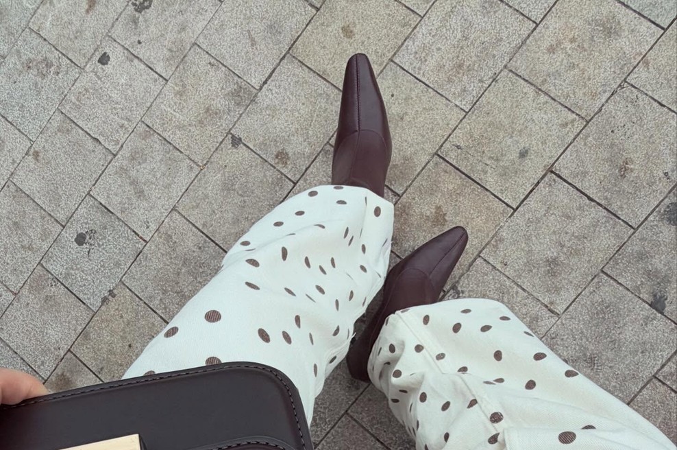 Zarine pikčaste hlače, ki so bile v trenutku razprodane: Poiskali smo podobne modele (foto: instagram/@sk_katerine)