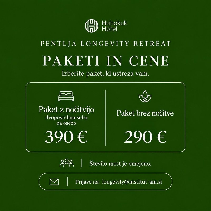 Živeti dlje, živeti bolje: Vabljeni na Pentlja Longevity Retreat