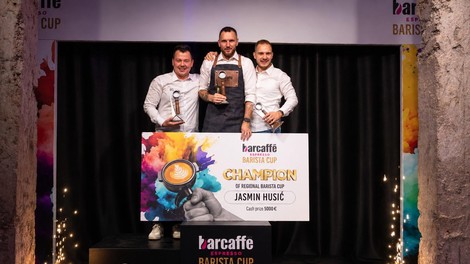 Barcaffè Barista Cup 2026: Slovenec Jasmin Husić razglašen za najboljšega barista v regiji