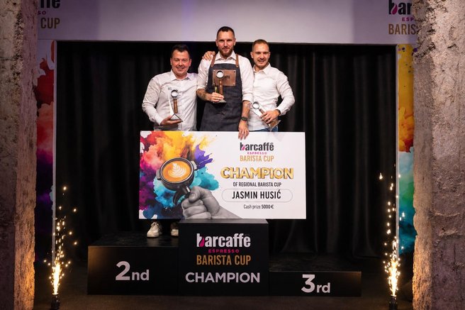 Barcaffè Barista Cup 2026: Slovenec Jasmin Husić razglašen za najboljšega barista v regiji